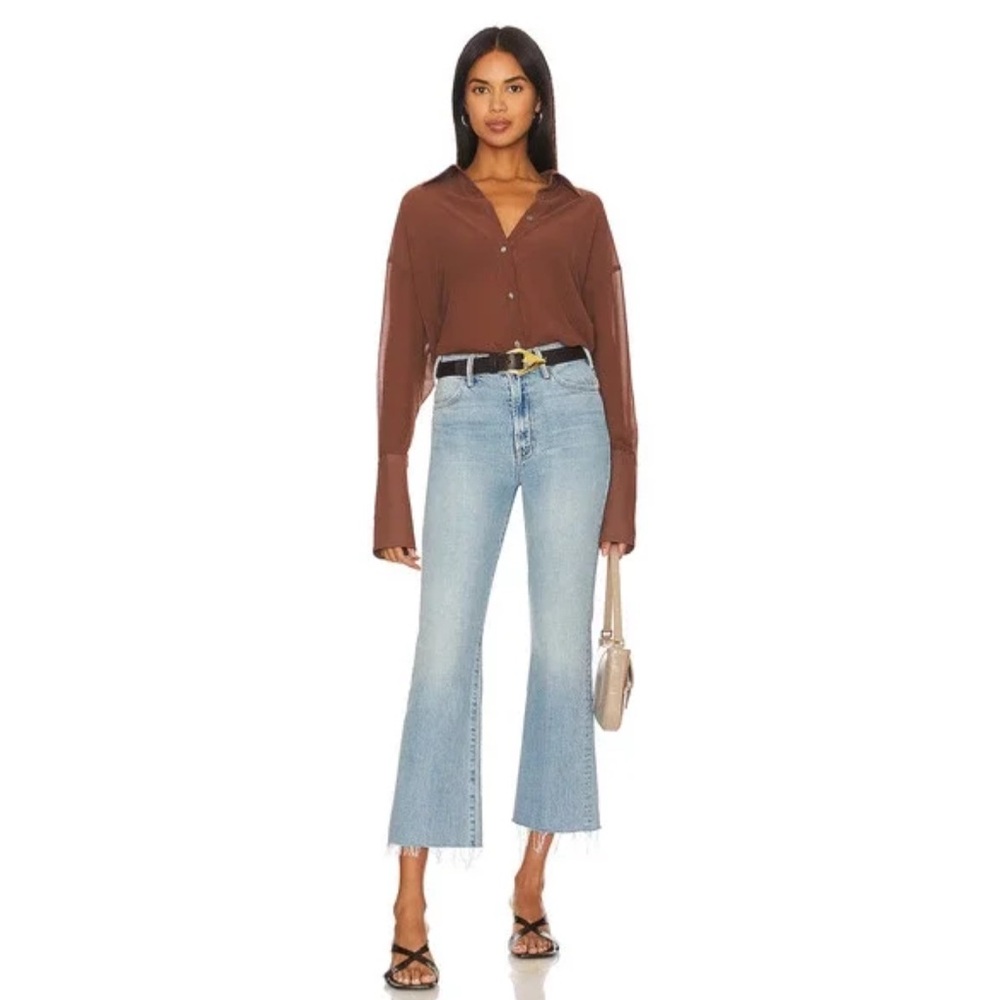 MOTHER Light Blue Cropped Jeans